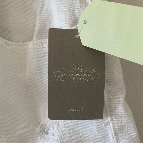 Pilcro and the Letterpress white jean Anthropologie shorts - Picture 6 of 9